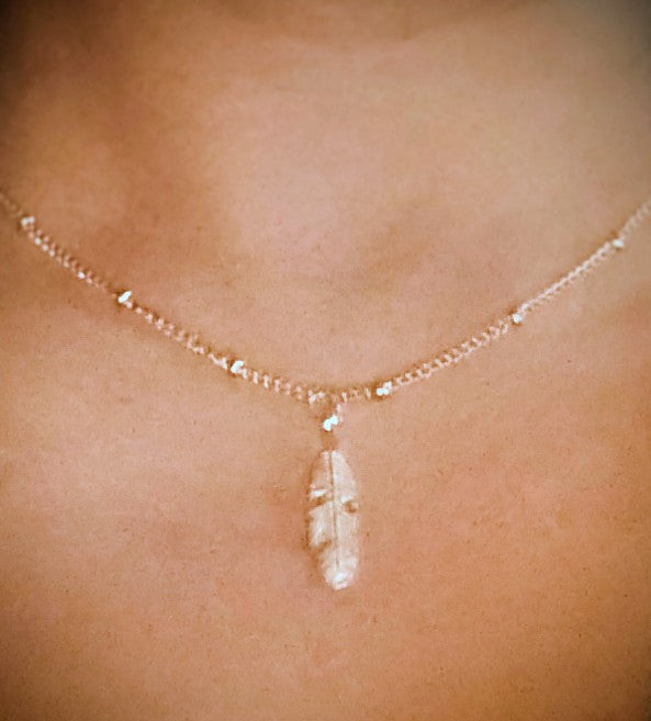 Necklace with Leaf charm